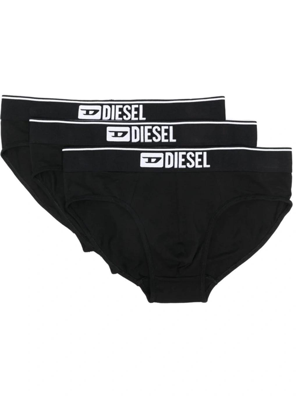 Three-pack Of Logo-waist Briefs In Black Product Image