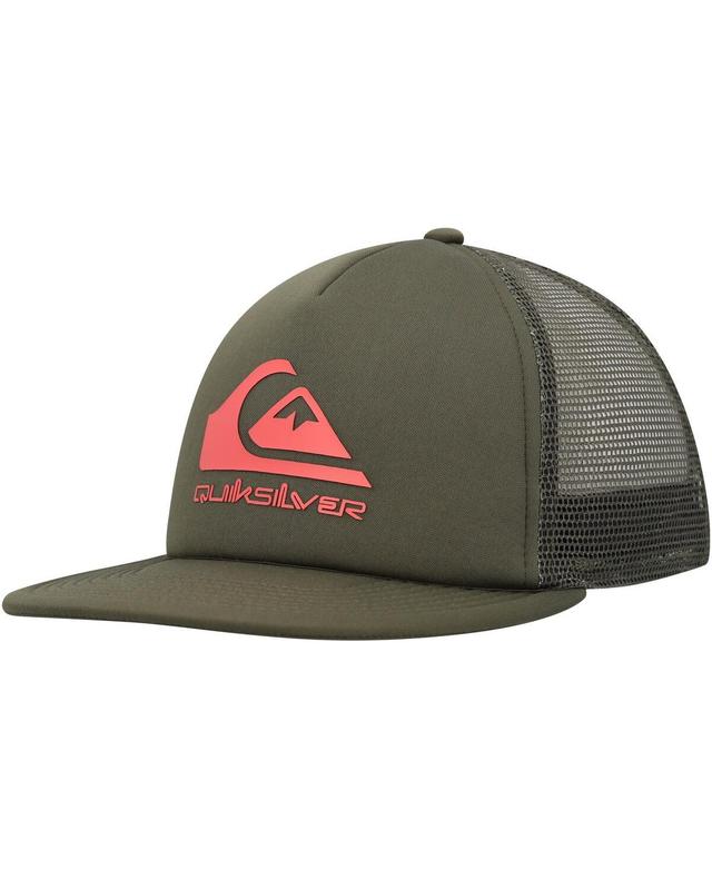 Quiksilver Mens Olive Foamslayer Trucker Snapback Hat Product Image