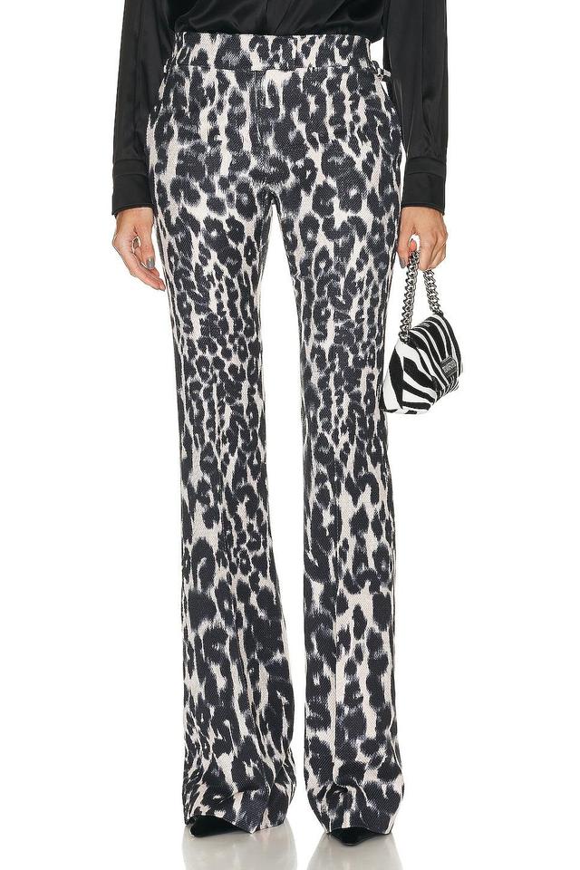 TOM FORD Leopard Printed Flare Pant in Black,White Product Image