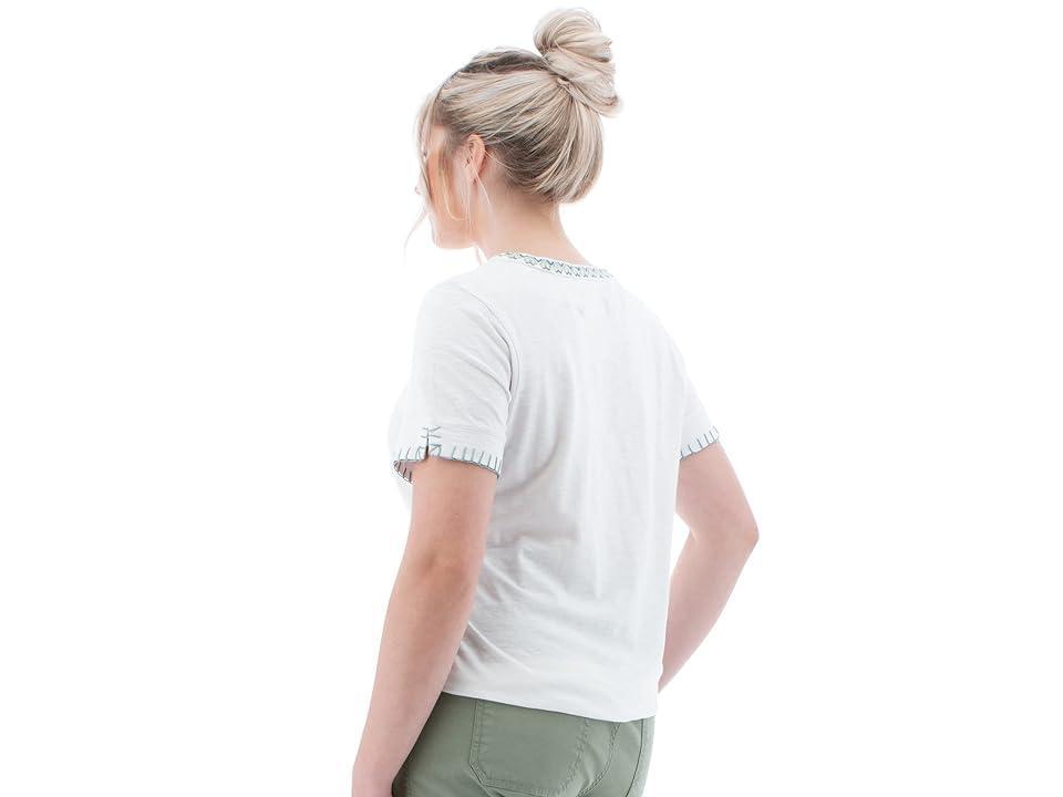 Aventura Clothing Kateri Short Sleeve Top (White) Women's Clothing Product Image