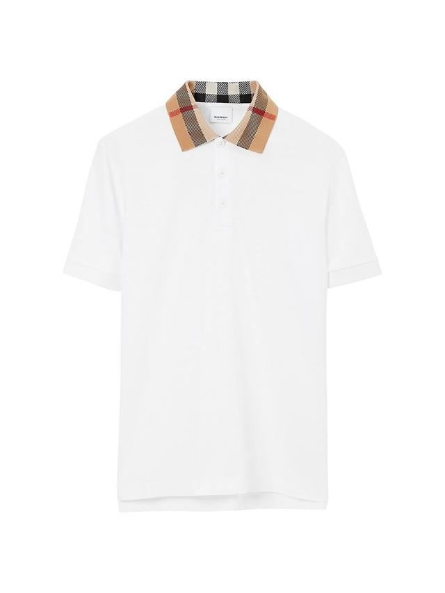 burberry Cody Check Collar Cotton Piqu Polo Product Image