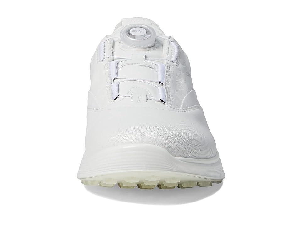 ECCO Golf S-Three BOA GORE-TEX(r) Waterproof Hybrid Blue Depths/Bright White Cow Leather) Men's Shoes Product Image