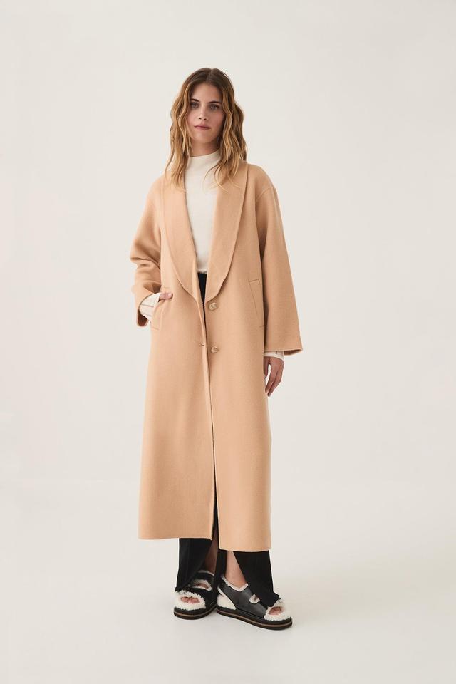 Modular Long Line Wool Coat Product Image