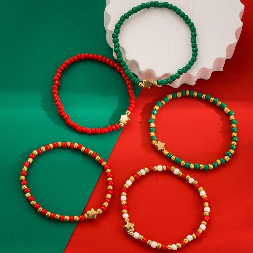 Set of 5: Star Beaded Bracelet Product Image