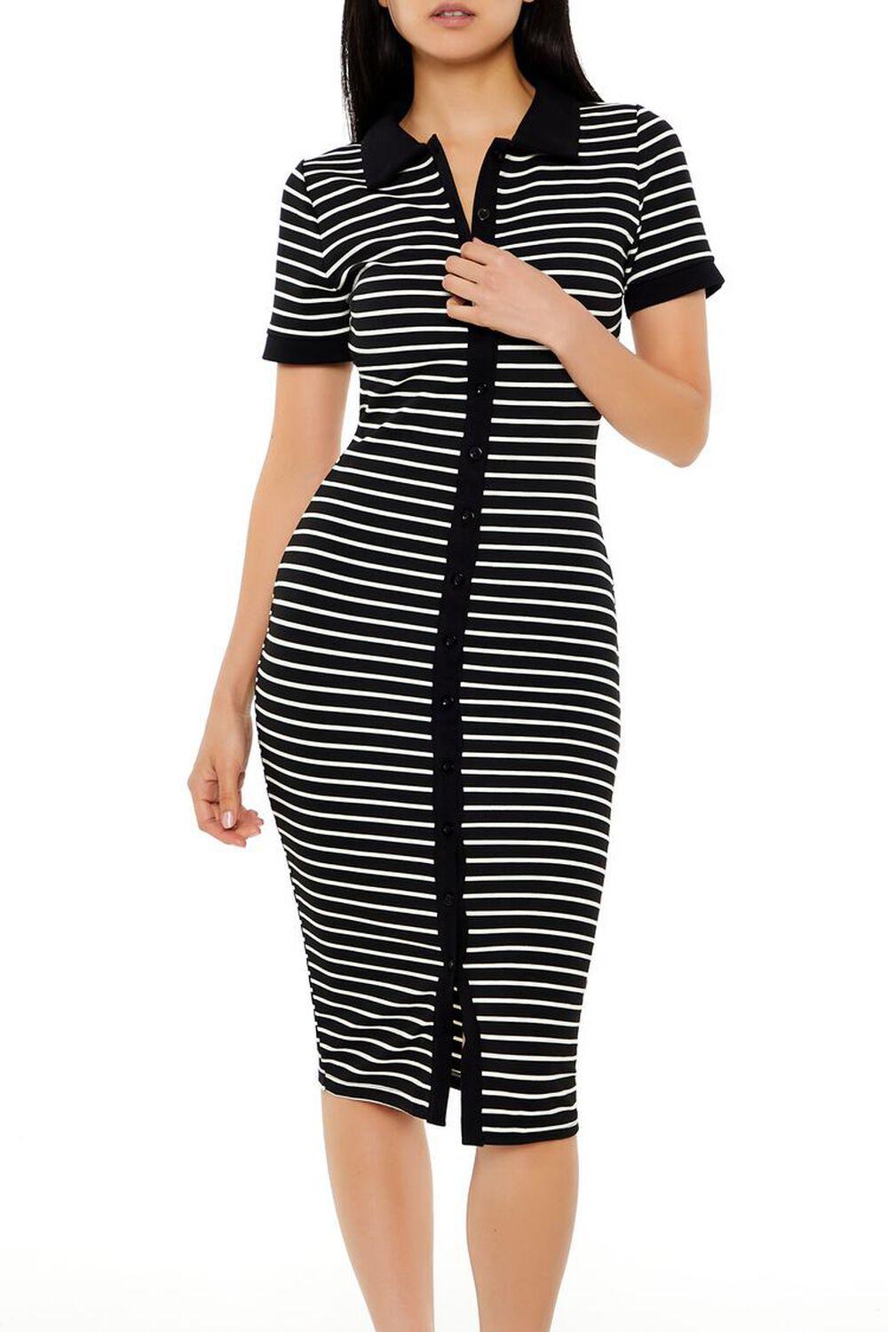 Striped Shirt Midi Dress | Forever 21 Product Image