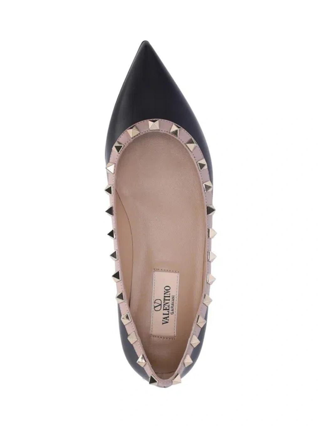 VALENTINO GARAVANI Flat Shoes In Black Poudre Product Image