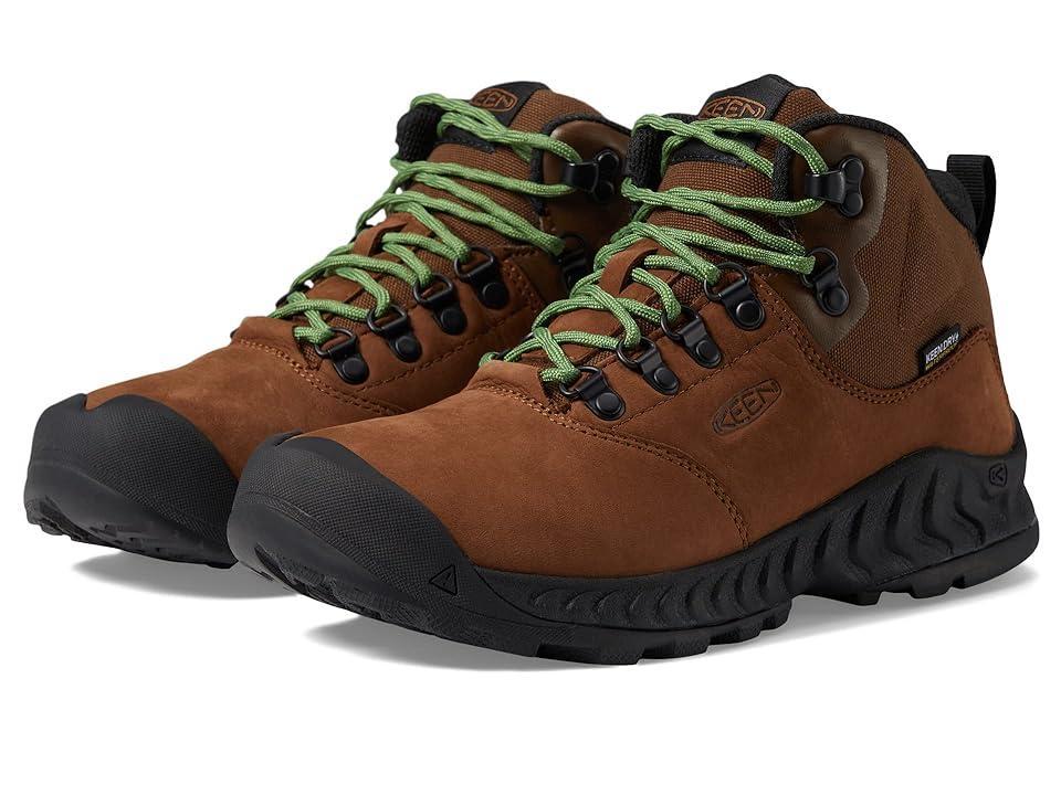 KEEN NXIS Explorer Mid Waterproof (Bison/Golden Yellow) Women's Shoes Product Image