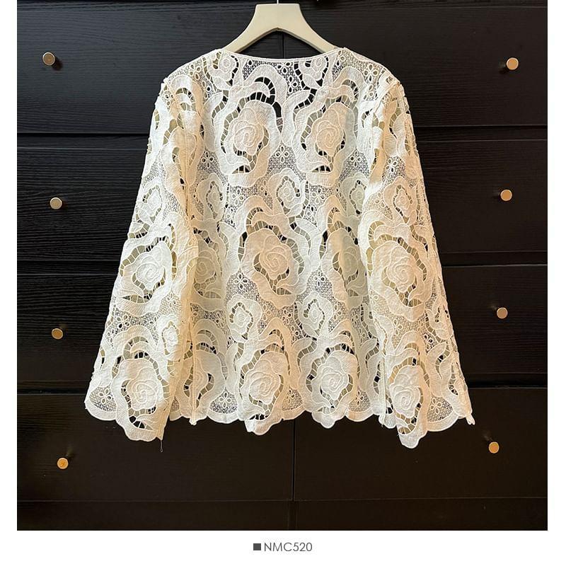 Jacquard Loose Cape Top Product Image