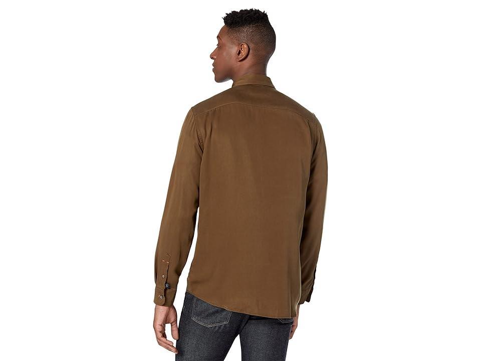 Scotch & Soda Regular Fit Lyocell Shirt (Military Green) Men's Clothing Product Image