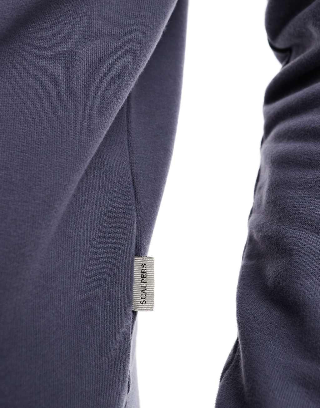 Scalpers crew pocket sweater in navy   Product Image