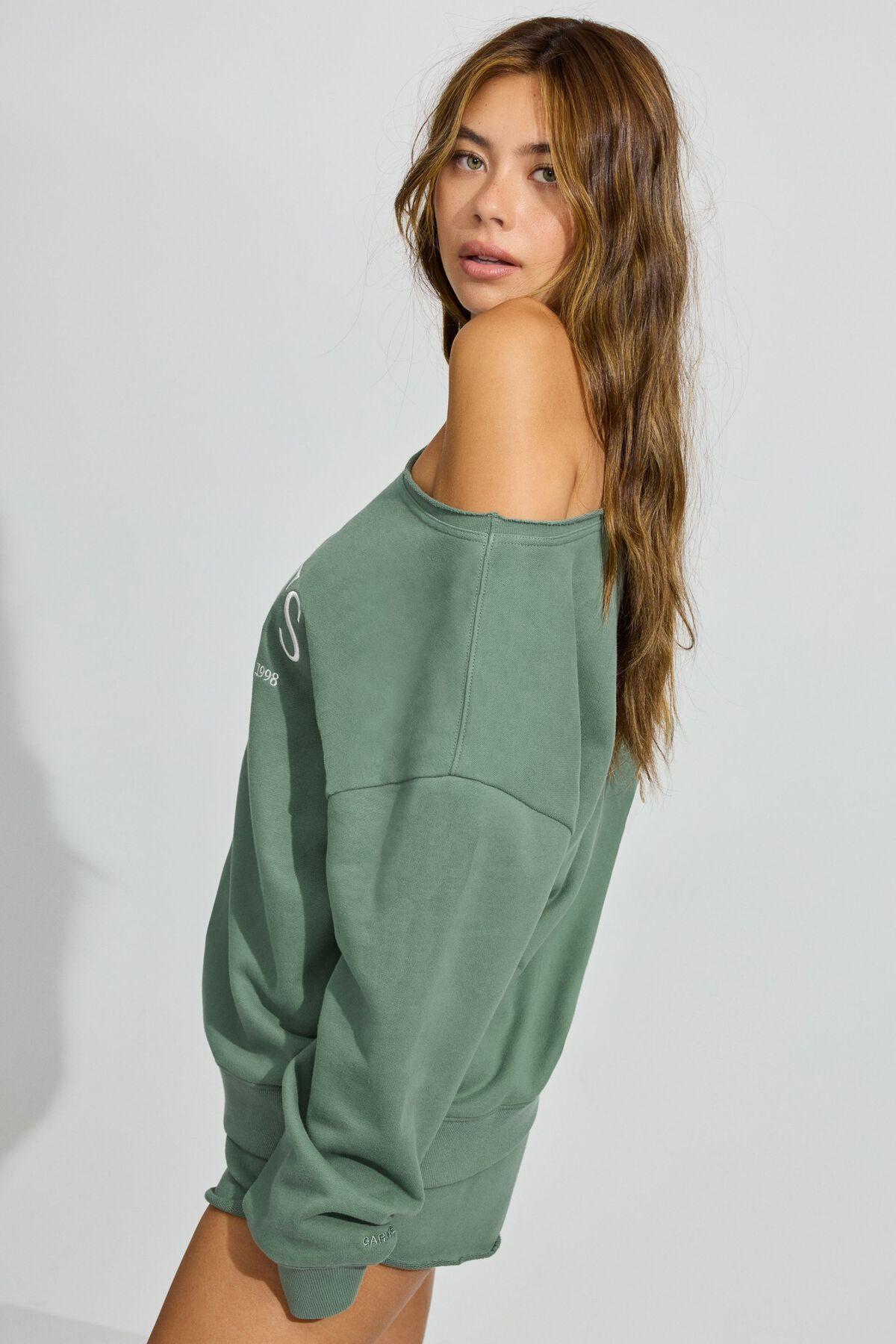 SoftTerry Off Shoulder Sweatshirt Product Image