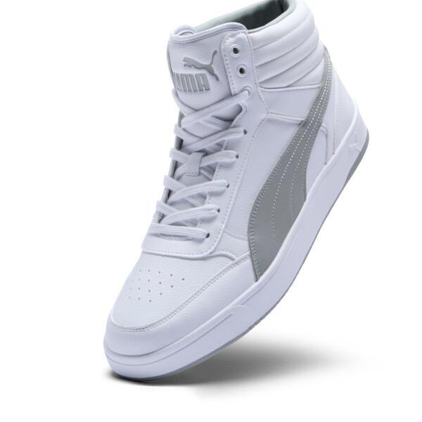 PUMA Dribble Mid Men's Sneakers in White/Smokey Grey Product Image