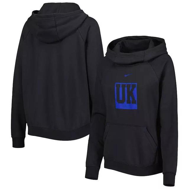 Womens Nike Charcoal Kentucky Wildcats Essential Funnel Neck Raglan Pullover Hoodie Product Image