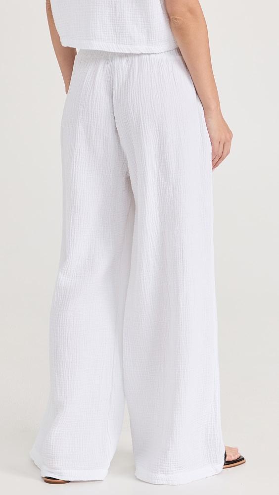 MONROW Gauze Smocked Flare Pants | Shopbop Product Image