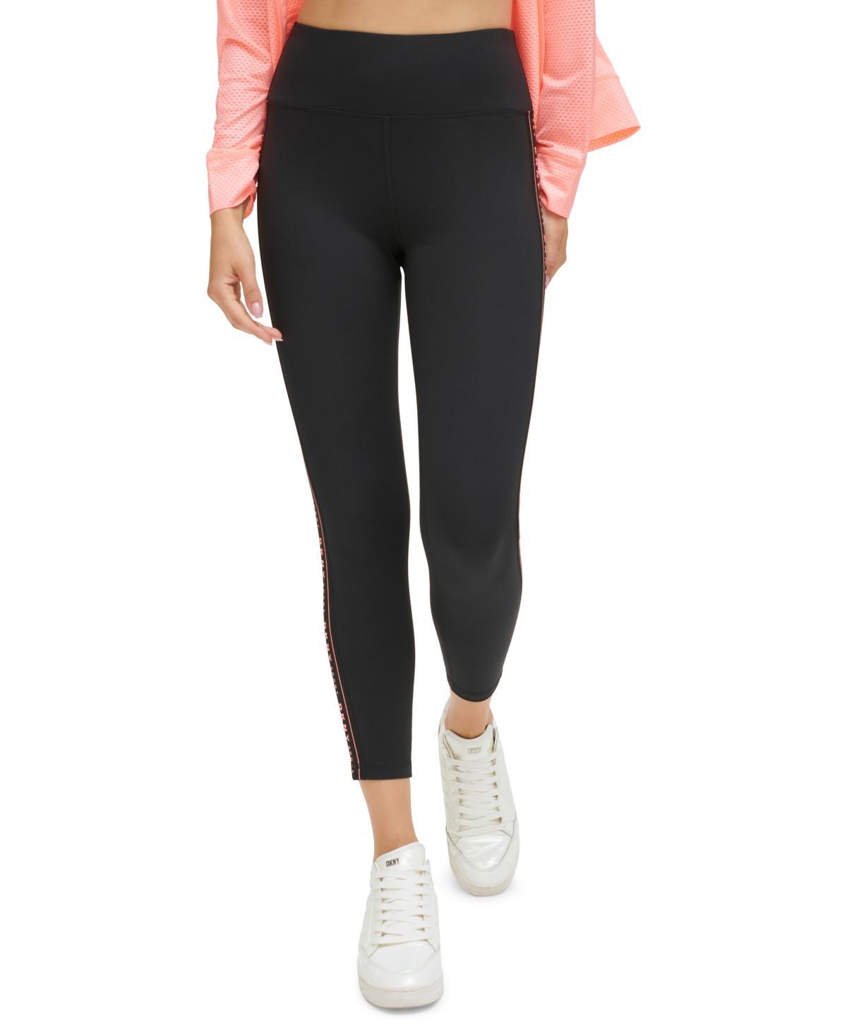 Dkny Sport Womens High-Waist Logo Tape Leggings - Blk Product Image