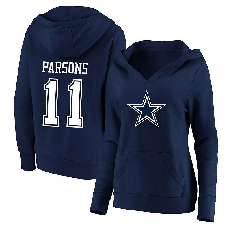 Womens Profile Micah Parsons Dallas Cowboys Plus Size Player Name & Number Pullover Hoodie Blue Product Image