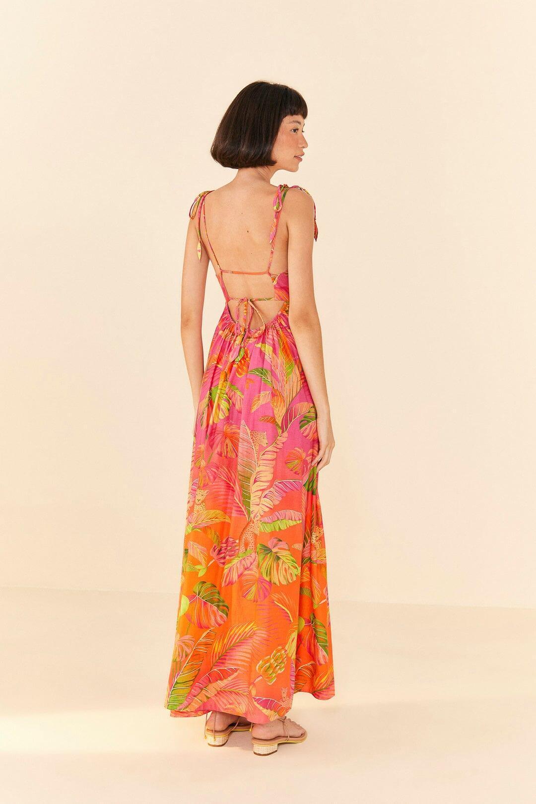 Orange Ombre Forest Maxi Dress Product Image