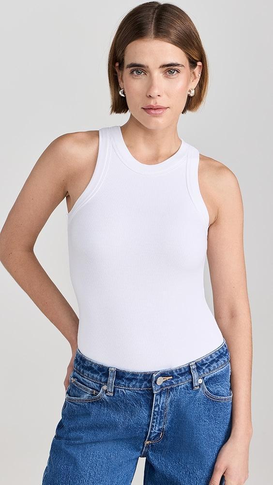 Ambitionist Ali Ribbed Racer Tank Bodysuit | Shopbop Product Image