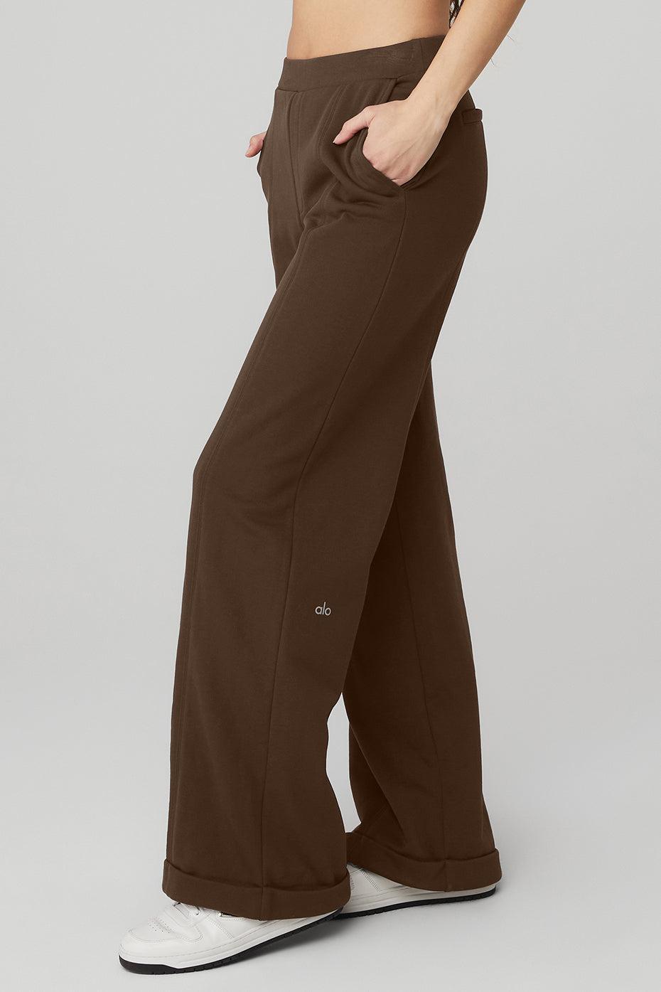 High-Waist Trouser Wide Leg Pant - Espresso Female Product Image