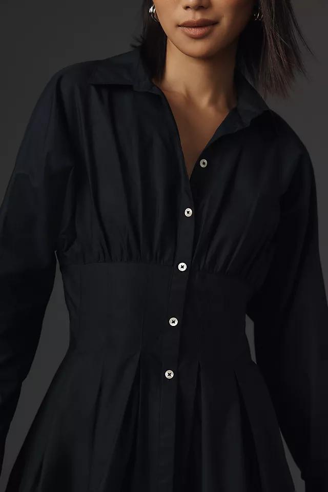 Maeve Long-Sleeve Cinched Buttondown Shirt Product Image