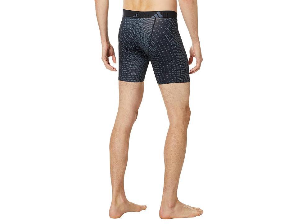 adidas Athletic Fit Microfiber Boxer Brief Underwear 1-Pack (Accelerate Onix Black/Onix Grey Men's Underwear Product Image