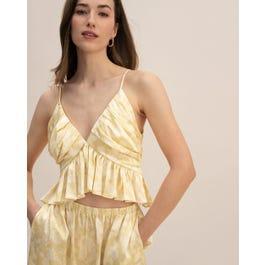 Shadow Print Ruffle Cami Product Image