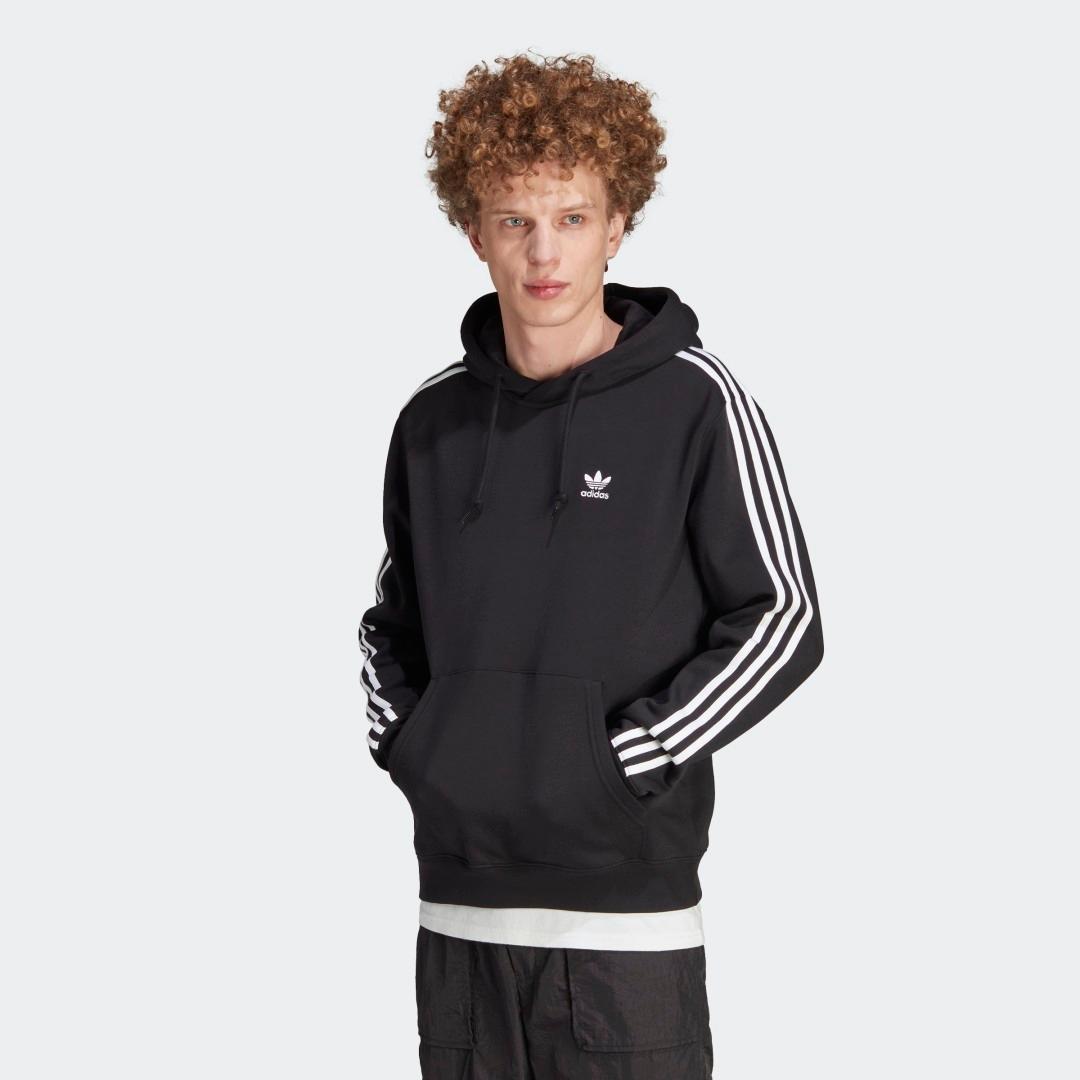 adidas Originals Mens adidas Originals 3 Stripe Fleece Hoodie - Mens Product Image