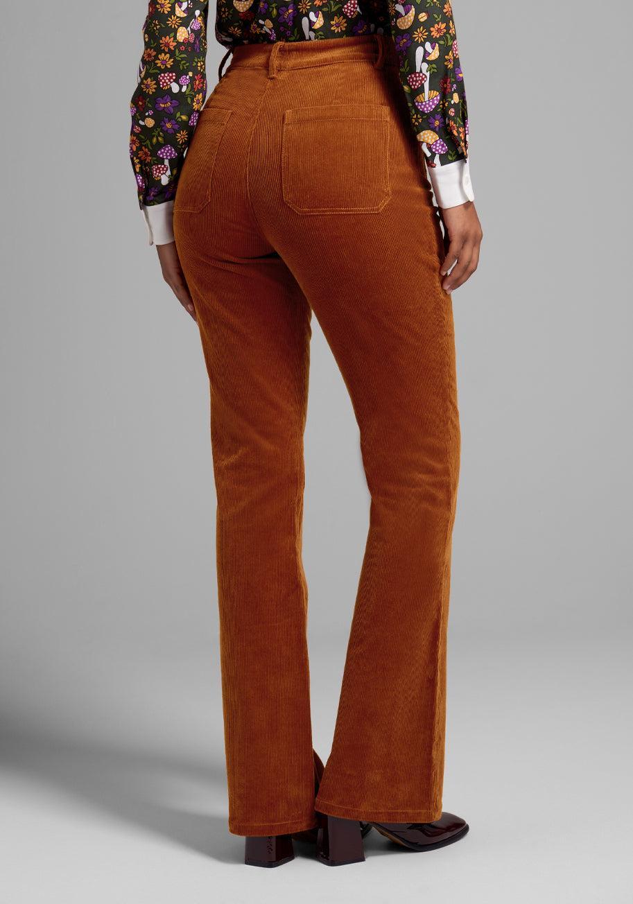 All Aboard For Corduroy Flare-Leg Pants Product Image