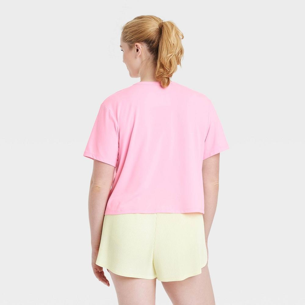 Womens Essential Crewneck Short Sleeve Top - All In Motion L Product Image