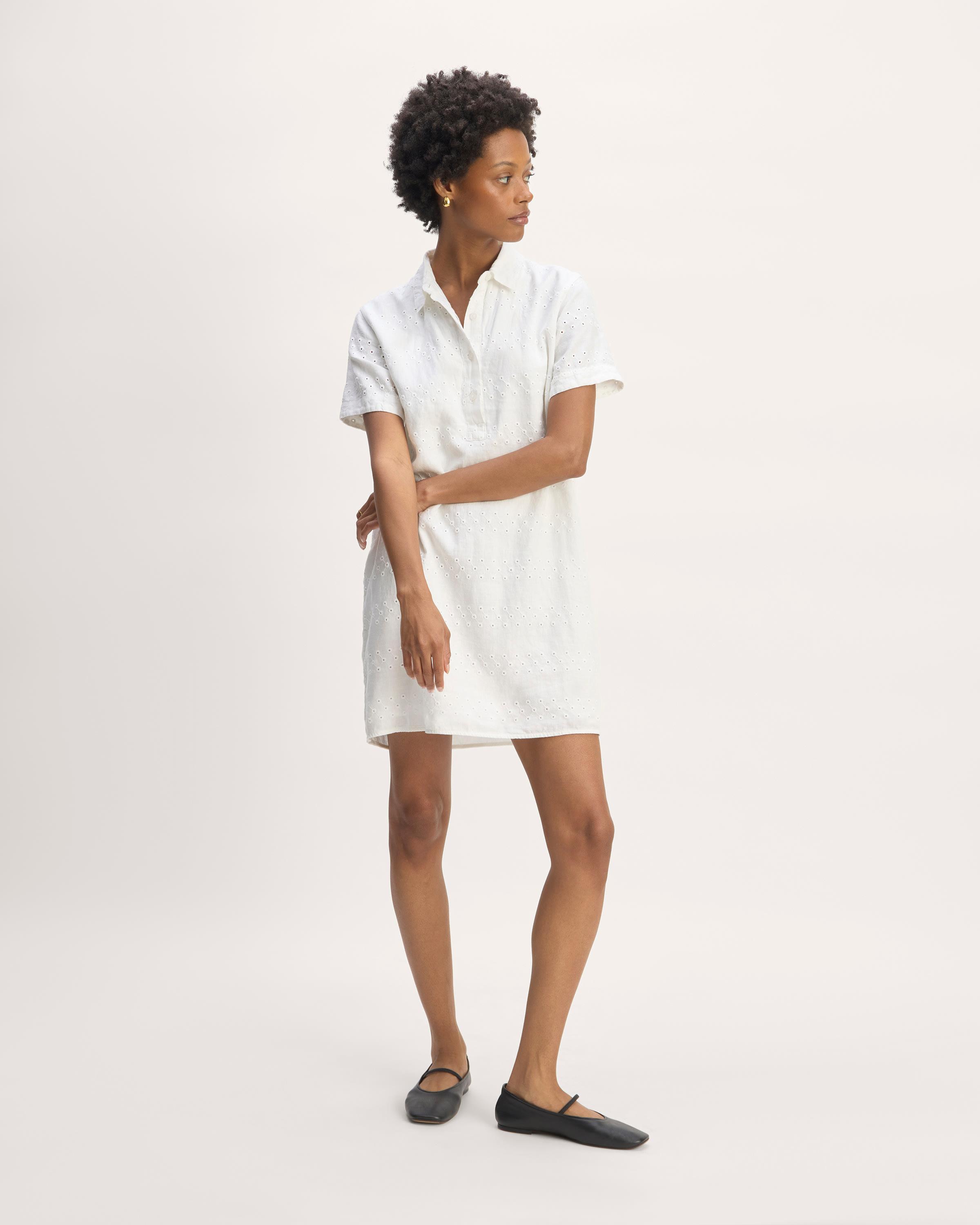 The Linen Eyelet Shirtdress Product Image