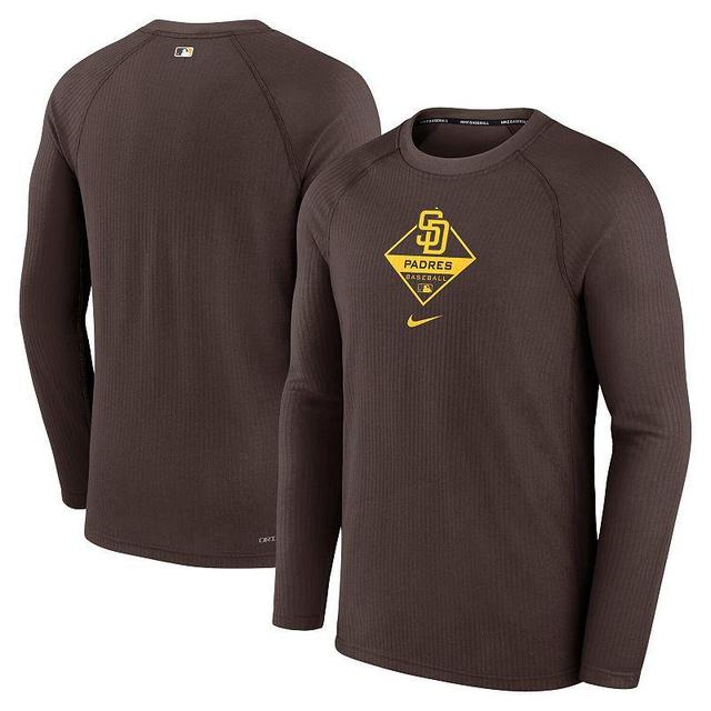 Mens Nike San Diego Padres Authentic Collection Raglan Performance Long Sleeve T-Shirt Product Image