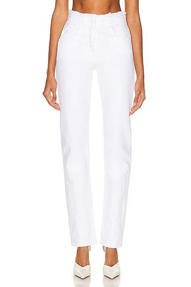 JACQUEMUS Le De Nimes Linon Pant in White Product Image