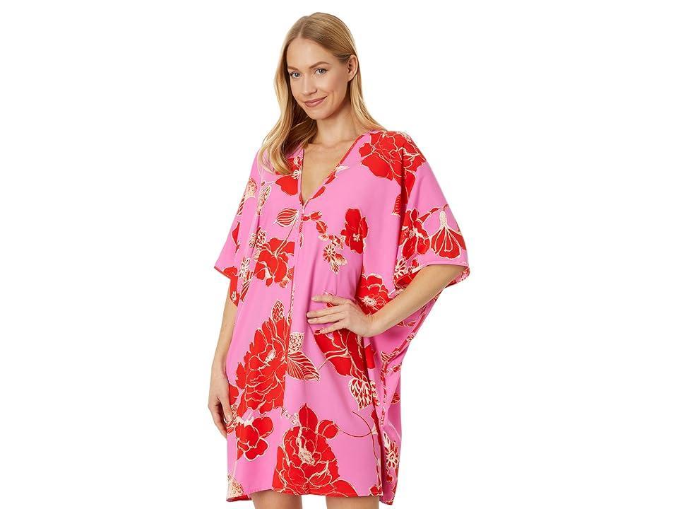 Natori Passion Flower Caftan (Pink ) Women's Pajama Product Image