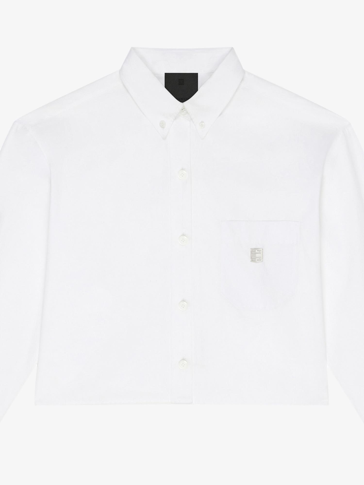 Cropped shirt in poplin Product Image