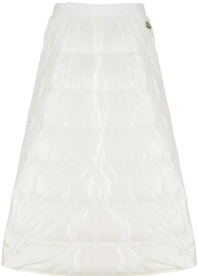 MONCLER Padded Midi Skirt In White Product Image