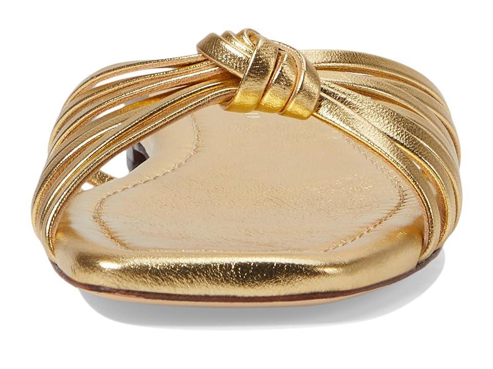 Loeffler Randall Izzie Leather Knot Flat Sandals  - GOLD - Size: 10B / 40EU Product Image