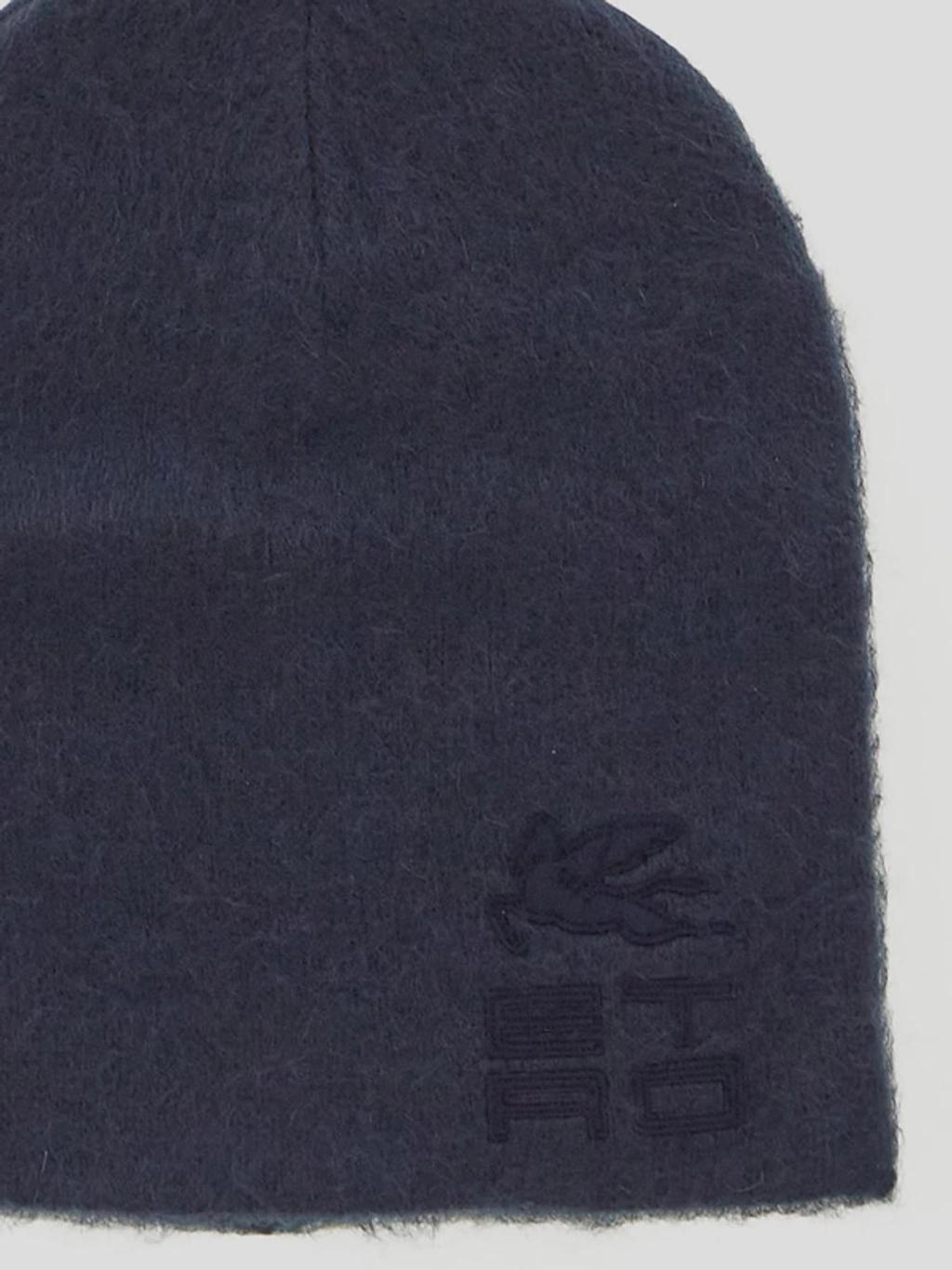 Logo Patch Beanie In Blue Product Image