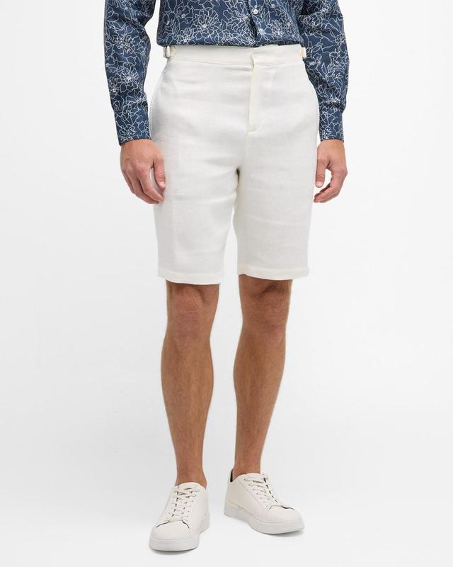 Mens Linen Bermuda Shorts Product Image