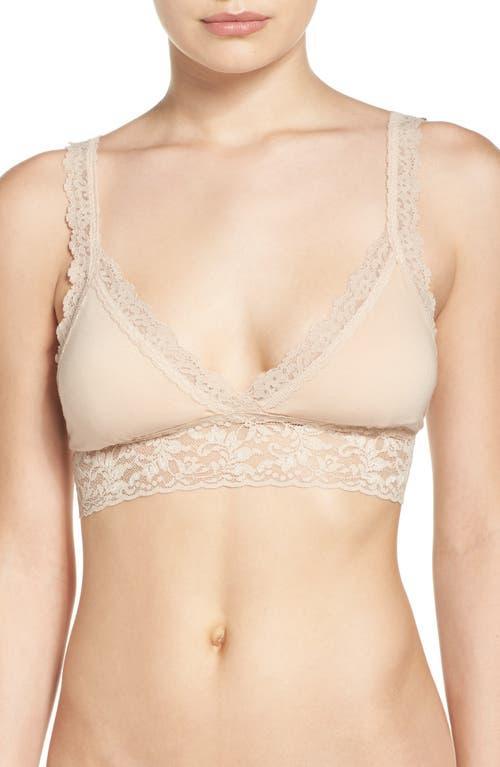 Organic Cotton Padded Lace-Trim Bralette Product Image