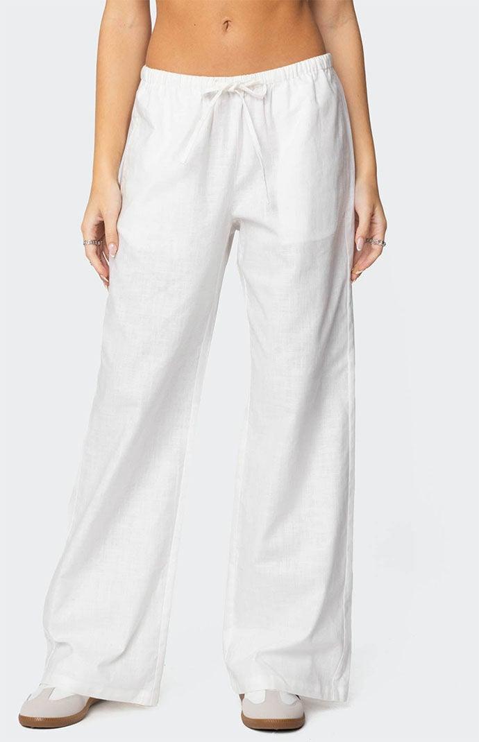 Edikted Women's Alexa Linen Blend Pants Product Image