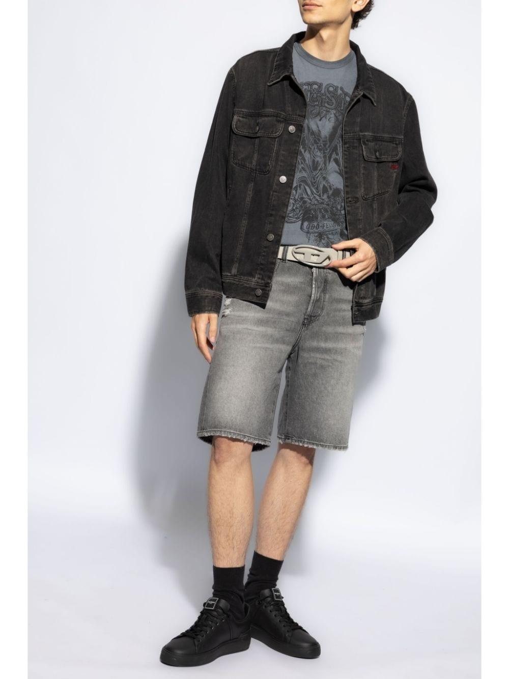 Denim Shorts In Grey Product Image