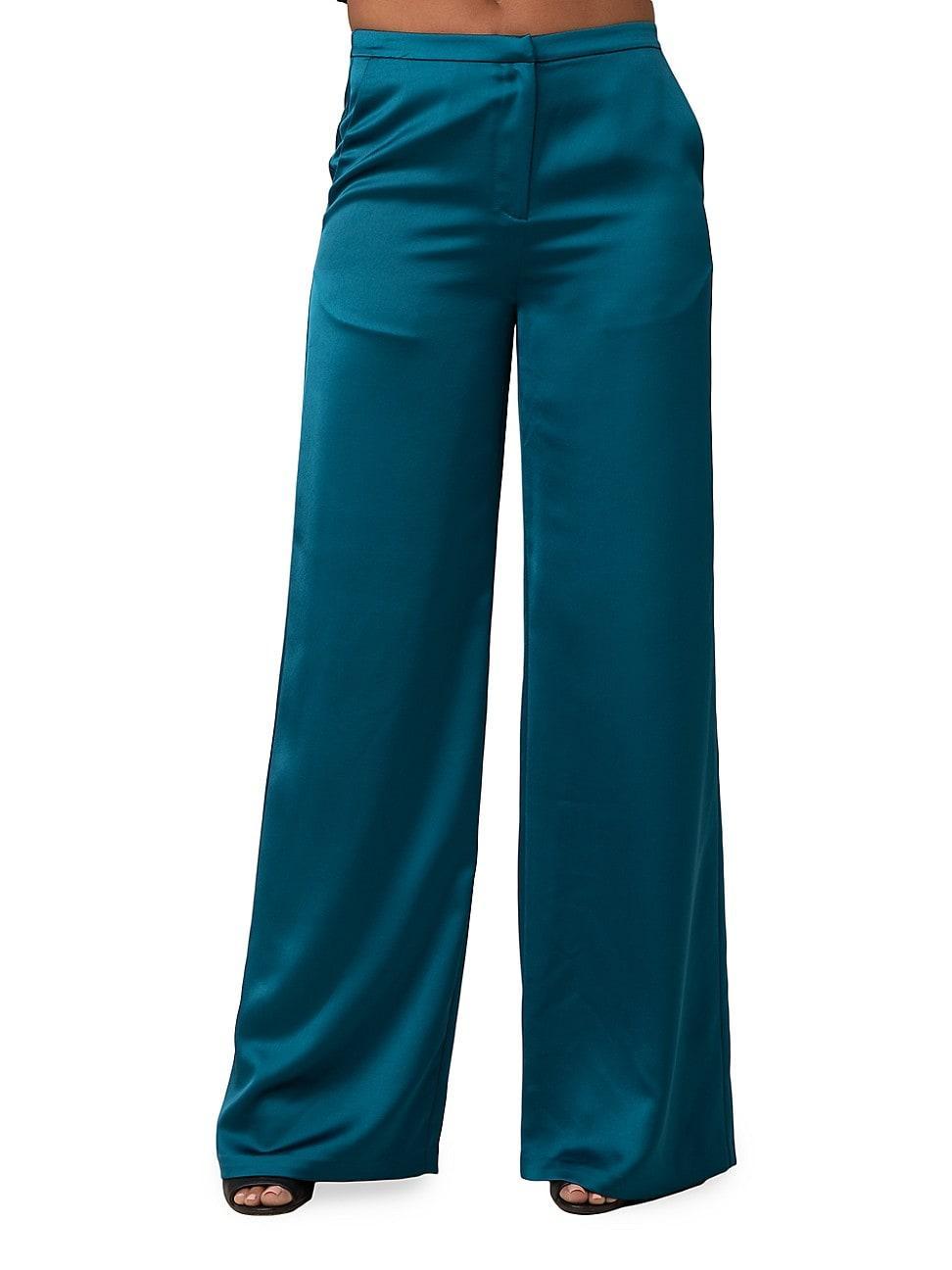 Womens Nolita Wide-Leg Satin Pants Product Image