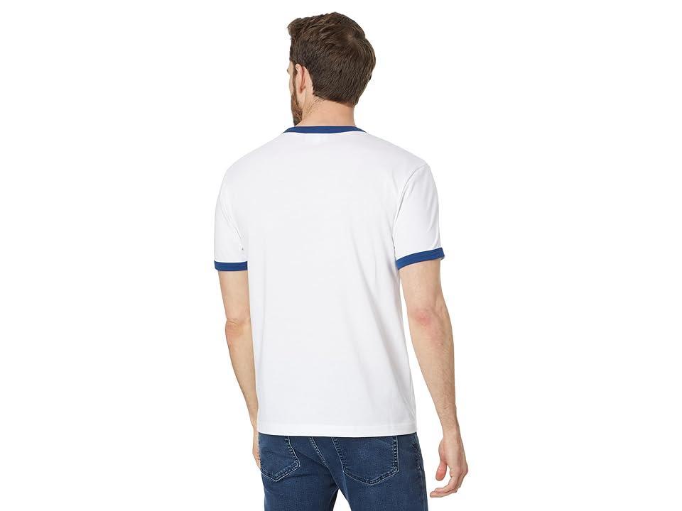 Lacoste Short Sleeve Regular Fit Tee Shirt with Large Lacoste Wording Globe) Men's T Shirt Product Image