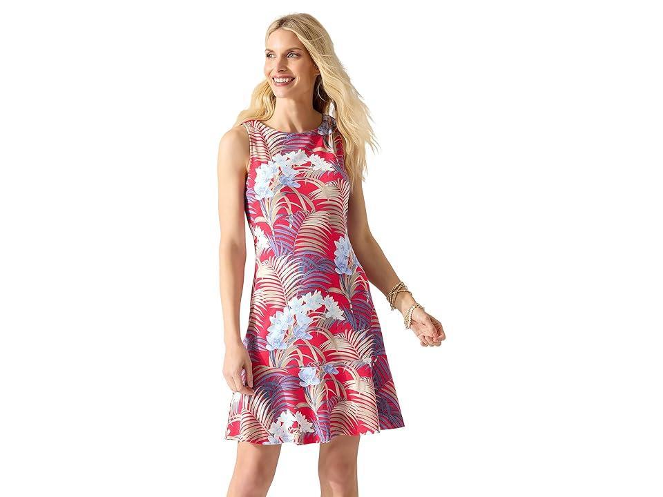 Tommy Bahama Darcy Florida Fauna Sleeveless Dress (Teaberry) Women's Clothing Product Image