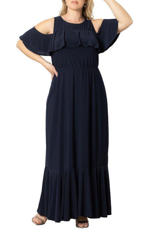 Piper Cold Shoulder Maxi Dress - Plus Product Image