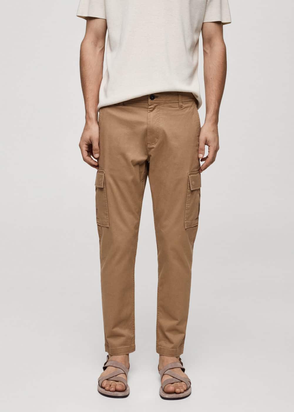 MANGO MAN - Slim-fit cotton cargo pants beigeMen Product Image