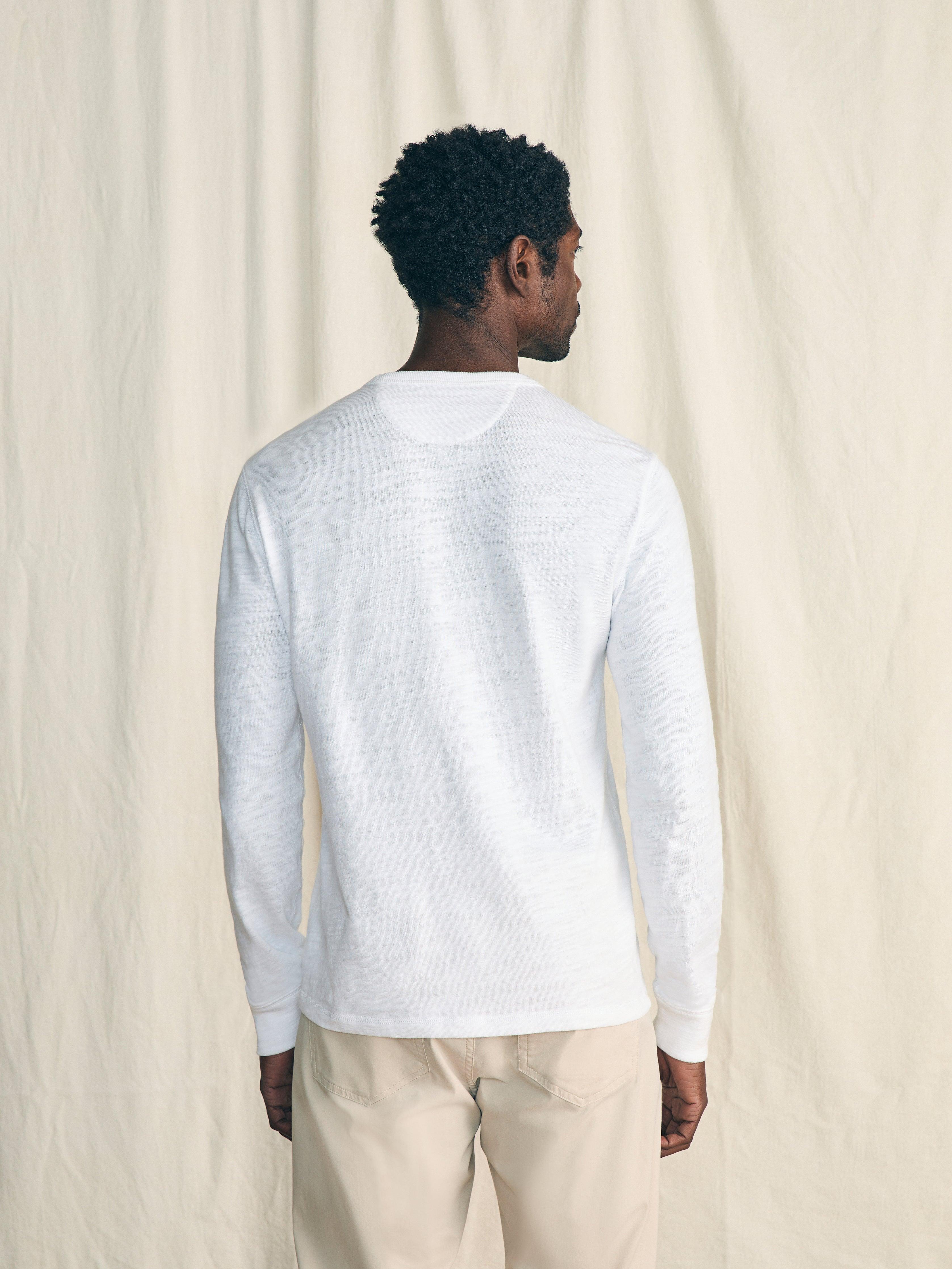 Sunwashed Slub Crew (Tall) - White Product Image