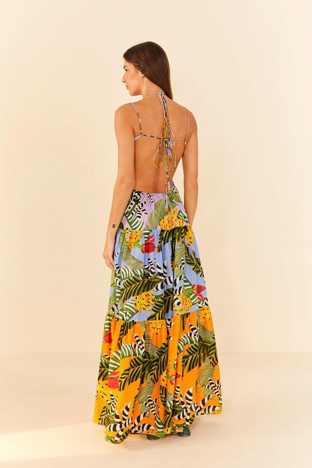 Mixed Striped Bananas Maxi Dress Product Image