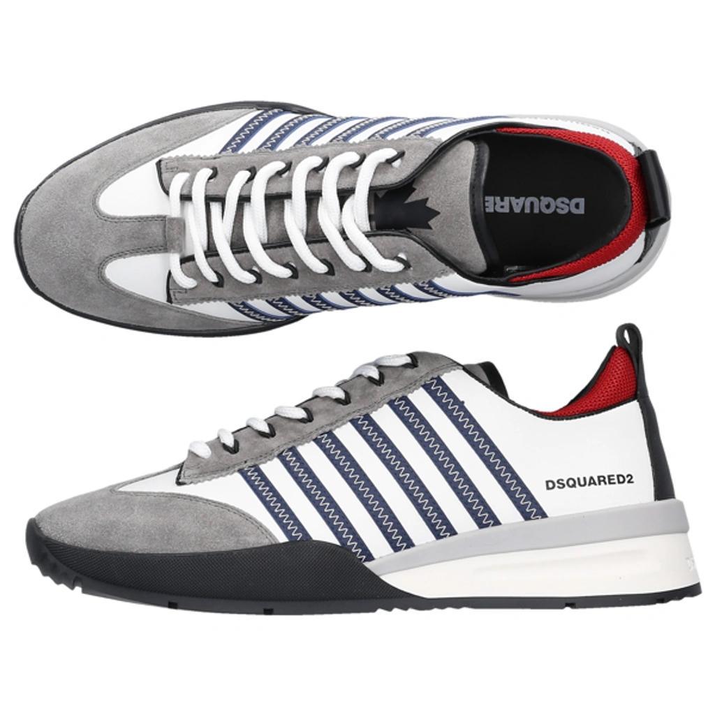 DSQUARED2 Legend 251 Mix Leather Low Top Sneakers In White Product Image