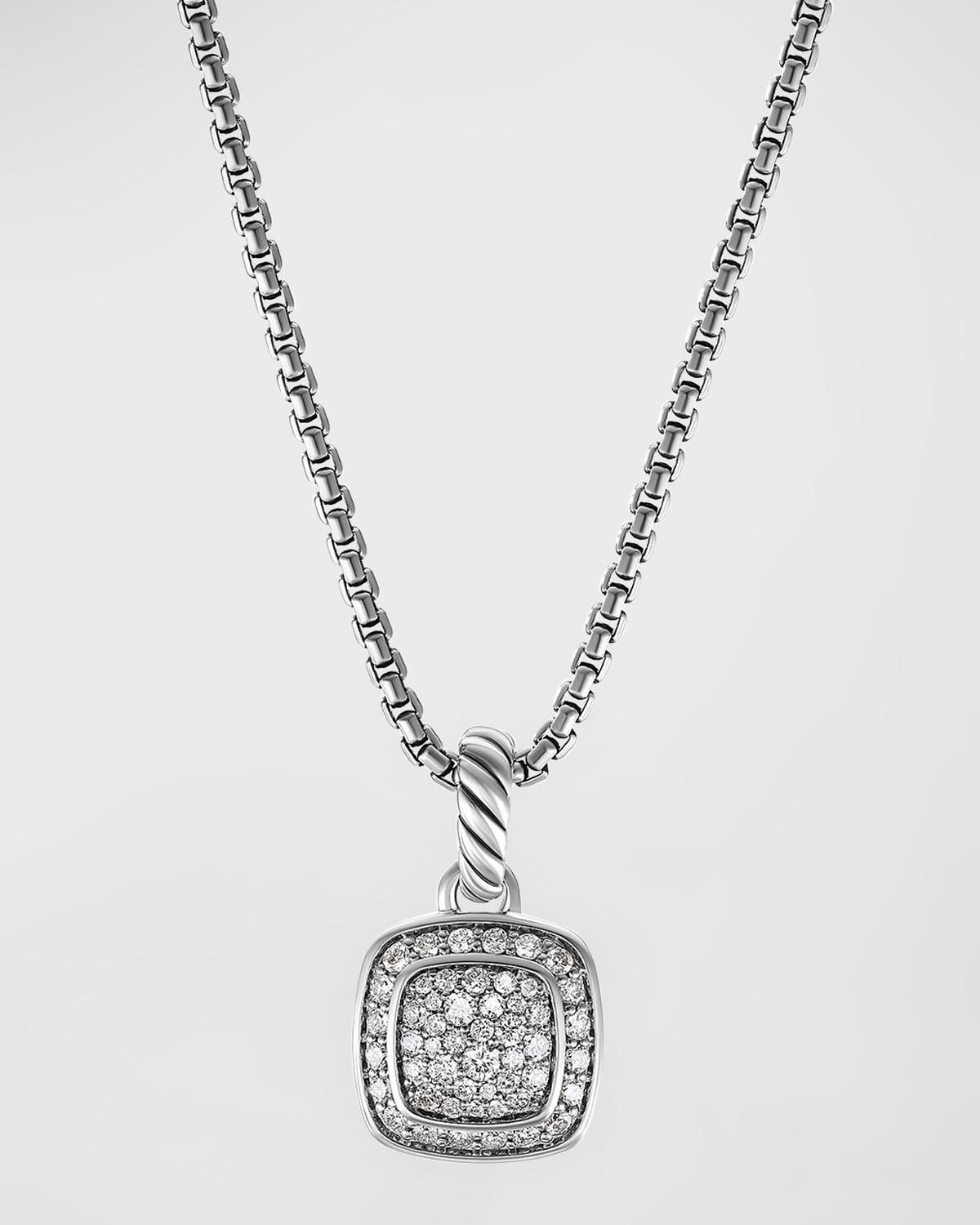 Womens Petite Albion Pendant Necklace with Pav Diamonds Product Image